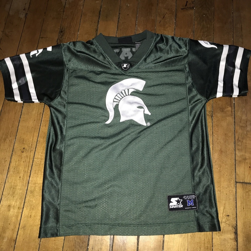 Michigan State Spartans YOUTH Medium Football Logo Jersey (10-12) By Starter